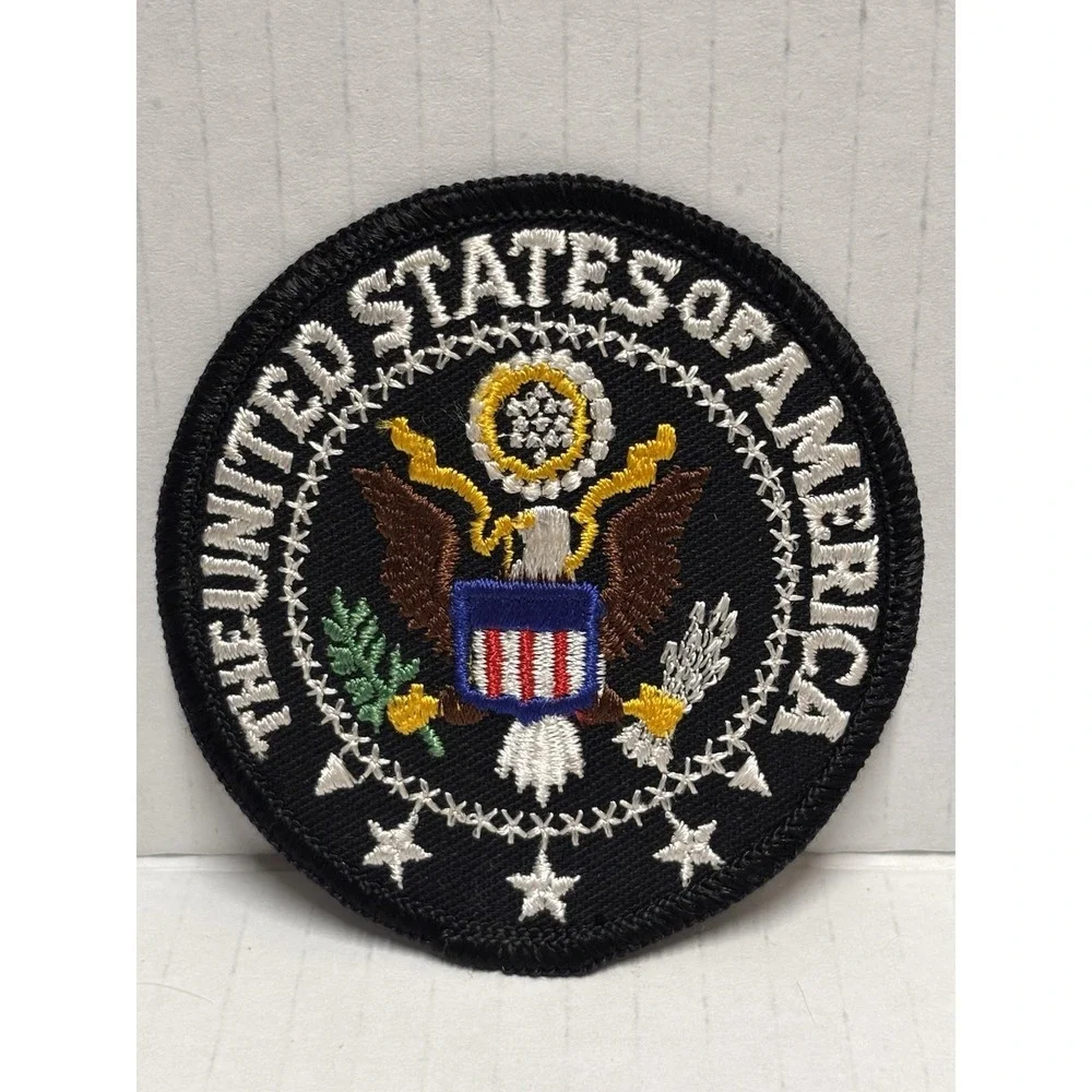Bald Eagle American Flag Round Patch United States Patriotic  Vintage